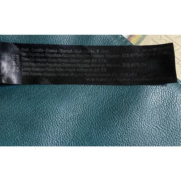 Anthropologie Teal Green Crossbody Bag With Gold Studs - Picture 11 of 14